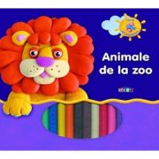 Animale de la zoo - invat sa modelez (carte + plastilina)