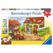 Puzzle Ravensburger Munca la ferma, 2x12 piese