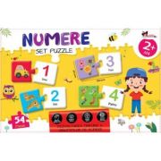 Numere. Set puzzle 2+